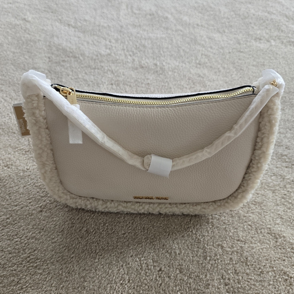 Michael Kors Cream and Gold Shoulder Bag